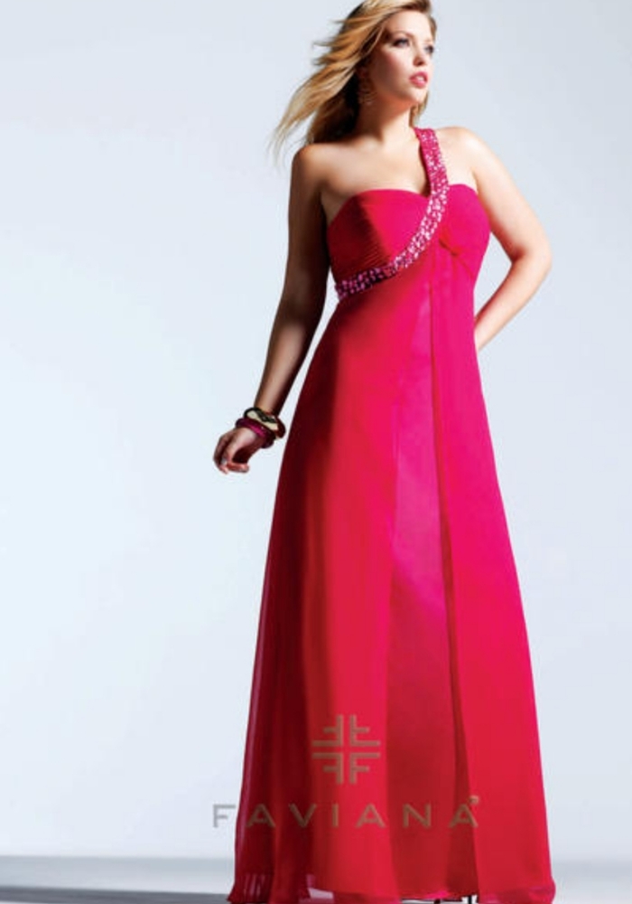 Faviana New York Gown 16W in Raspberry Pink